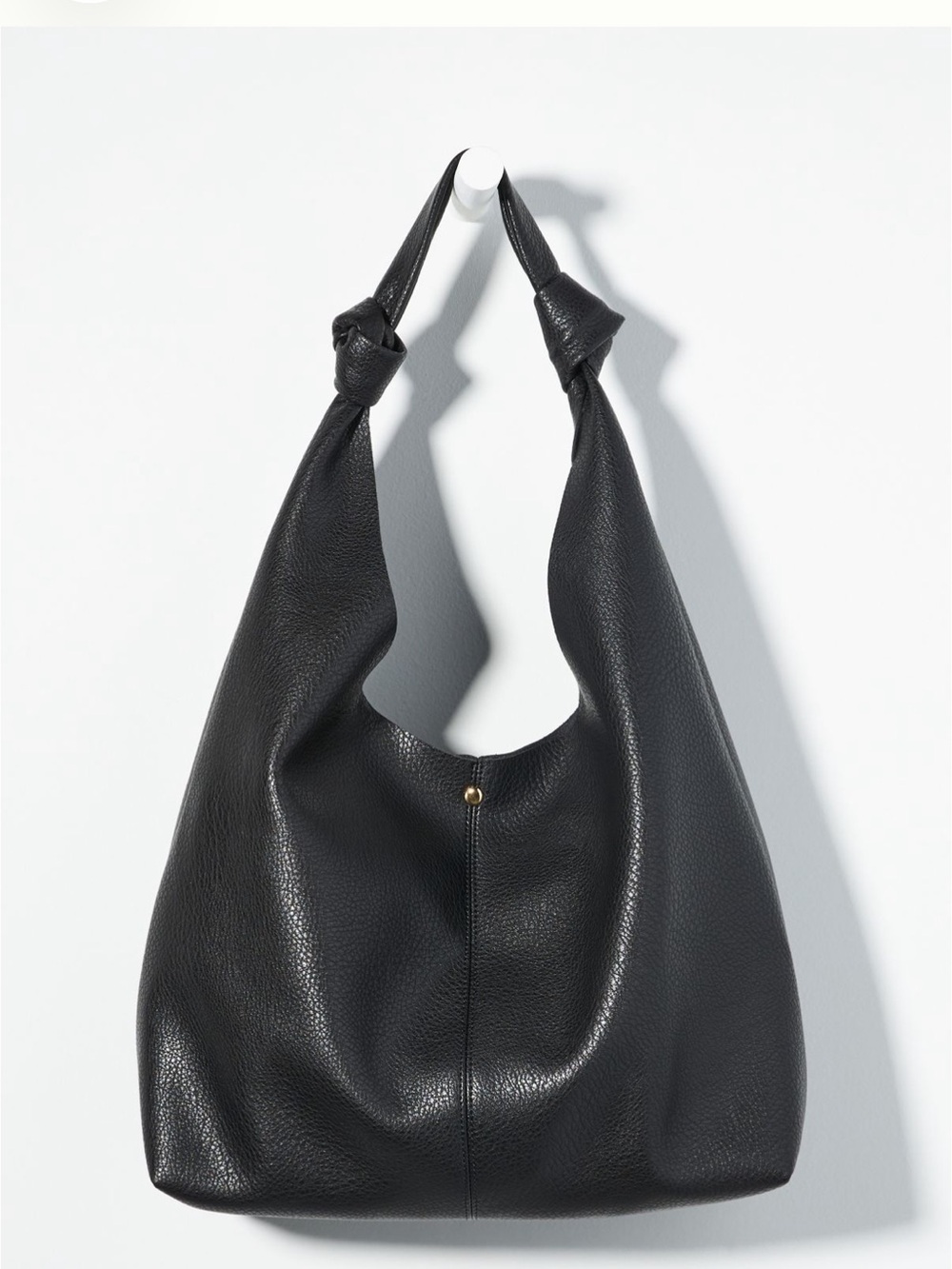 Classic Black Leather Shoulder Bag